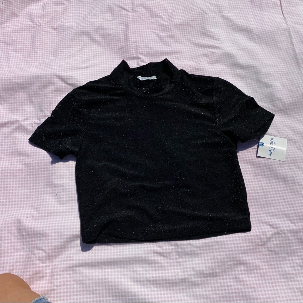 Arizona black sparkly crop top